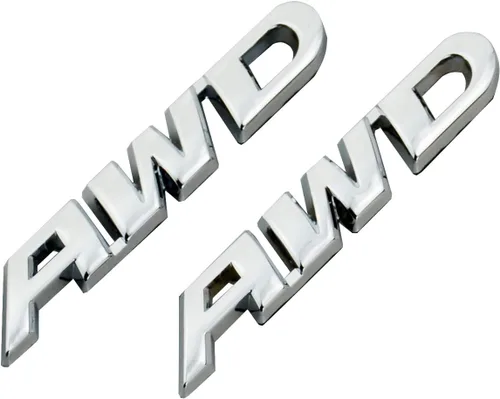Vista 2 de 2 calcomanías de metal para puerta de maletero y maletero de AWD con placa de identificación 3D para automóvil 4x4 Off Road 4WD (negro)