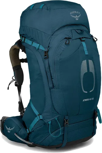 Vista 13 de Osprey Atmos AG 65L Mochila de mochilero para hombre, color negro, S/M