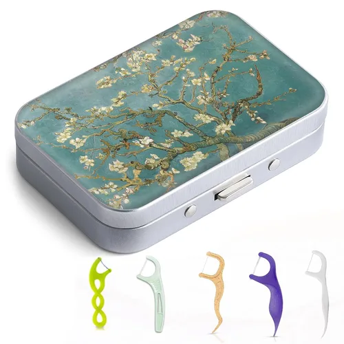 Vista 9 de Caja portátil de hilo dental Gerkia, fácil de almacenar palillos de hilo dental de varios tamaños, dispensador portátil de hilo dental es perfecto