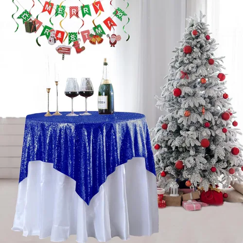 Vista 68 de Manteles redondos de lentejuelas negros para fiestas, de 121,9 cm, mantel redondo de purpurina ajustado, pequeño, lindo y dulce, para boda