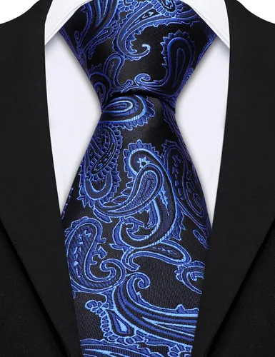 Vista 36 de Barry.Wang Juego de corbatas de seda para hombre, corbatas de boda de seda tejida formal de negocios casual (4/6/8PCS)