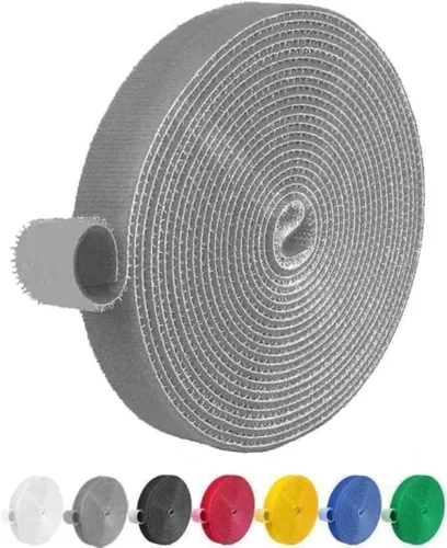 Vista 21 de IFNOW Cinta de Gancho y Bucle de 32 Pies Cinta de Sujeción Reutilizable Bridas para Cables de Doble Cara de Gancho y Bucle Gestión de Cables