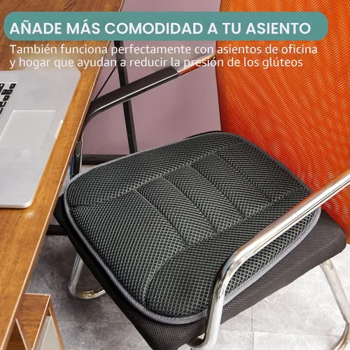 Vista 8 de AEROiVi Cojín para Asiento de Coche para Conducir, Malla de Aire 3D Transpirable, Fondo Antideslizante, Protector de Asiento de Coche Cómodo, Cojín