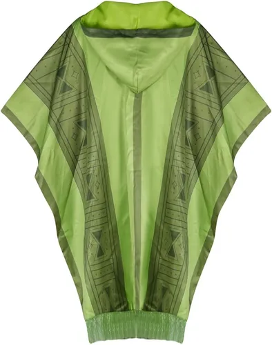 Vista 4 de Bruno Madrigal - Disfraz de Bruno Madrigal Poncho con capucha para hombre, bata verde, disfraz de Halloween Cosplay
