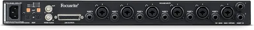 Vista 3 de Focusrite Clarett+ OctoPre Preamplificador de micrófono ADAT de 8 entradas