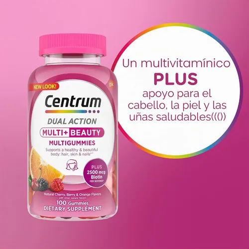 Vista 6 de Centrum MultiGummies, Multi + Beauty, 100