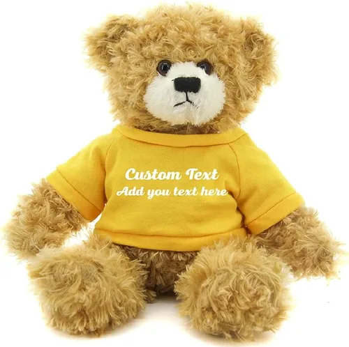 Vista 20 de Oso Brandon beige personalizado – Juguete de peluche personalizado de 12 pulgadas – Regalo perfecto de oso personalizado para graduación, San