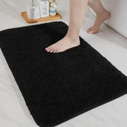 Vista 14 de COSY HOMEER Alfombras extra gruesas para el baño, tapetes de baño antideslizantes, tapete de felpa suave, peludo y 100% micro poliéster, tapete