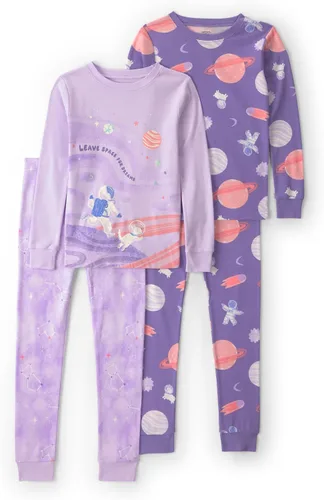 Vista 15 de Carter's Conjunto de pijama de algodón ajustado de 4 piezas para niña Pollo Country Green
