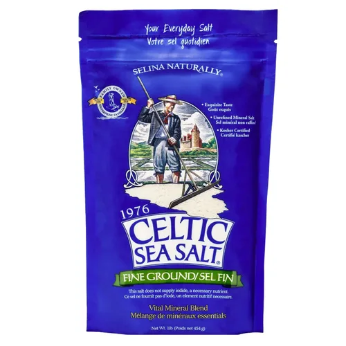 Vista 11 de Celtic Sea Salt - Bolsa resellable de sal fina molida, 8 oz
