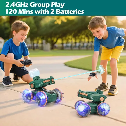 Vista 3 de IQBOX - Juguetes para niños de 6 a 12 años, coche de control remoto, regalos para niños de 5 a 7, 8, 9, 10, 11 años, barcos RC anfibios, pistola