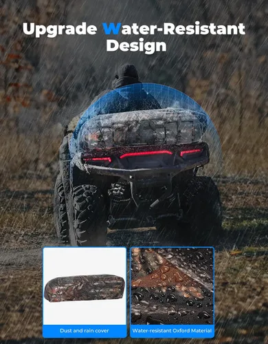 Vista 7 de KEMIMOTO Bolsas de Almacenamiento para ATV con Bolsa Refrigeradora, 76L Bolsas Grandes para ATV Bolsa para Portaequipajes Trasero, Bolsas Mejoradas