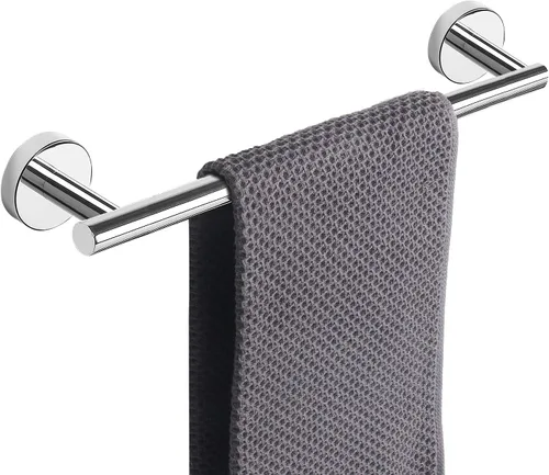 Vista 27 de NearMoon - Barra para toallas de baño, accesorios de baño de acero inoxidable, para toalla de ducha para baño, soporte de toalla montado en la pared
