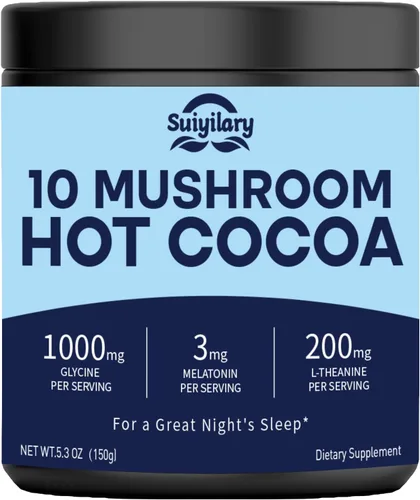 Vista 14 de Suiyilary Matcha de hongos, té matcha ceremonial en polvo con 7 hongos superalimentos, sin gluten, sabor genial matcha caliente o frío último, 5.29