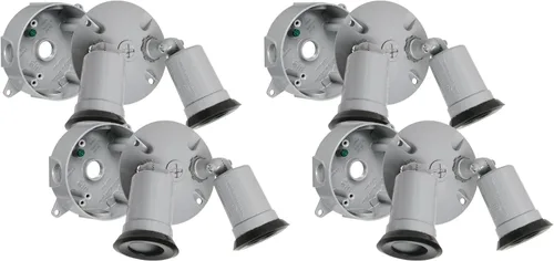 Vista 5 de Hubbell LT233Z Bell - Kit tradicional de luces de inundación para exteriores, bronce (paquete de 4)