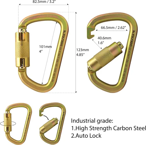 Vista 6 de Madaco - Arnés de seguridad industrial para construcción de techo, protección contra caídas, de cuerpo completo, absorción de golpes, kit de cordón