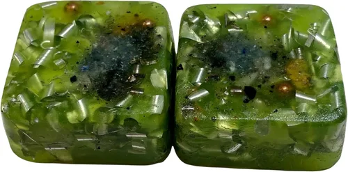 Vista 20 de 2 Mini Cubo Transparente Verde Torre Busters Cristal Orgón (2 Verde Transparente)