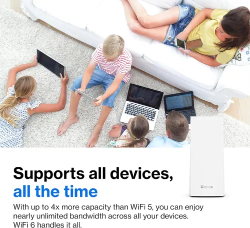 Vista 3 de Linksys Enrutador WiFi Atlas Pro 6 - Router WiFi 6 AX5400 - Sistema WiFi de malla de doble banda - Enrutadores de malla WiFi 6 - Router inalámbrico
