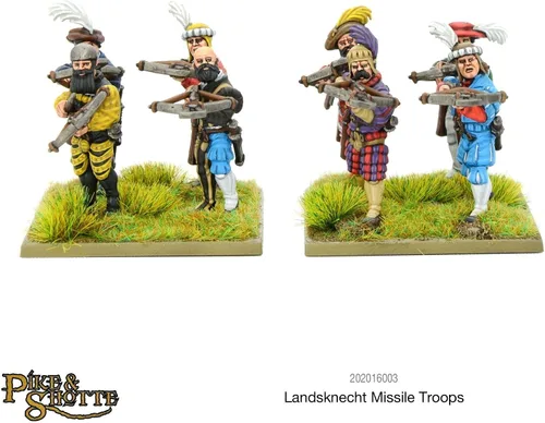 Vista 4 de Warlord Games, Pike y Shotthe - tropas de misiles Landsknecht, Wargaming Miniatures É