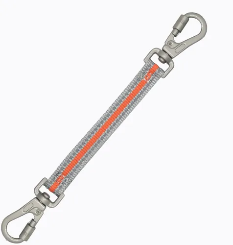 Vista 2 de Clip de respaldo ajustable de doble extremo para arnés de perro, correa reflectante para perro, clip de seguridad bloqueable para collar de púas