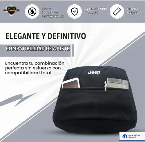 Vista 5 de Cubierta de reposabrazos de consola premium para Jeep Grand Cherokee 2011-2019 – Protector de tapa de consola suave, lavable a máquina – Fácil
