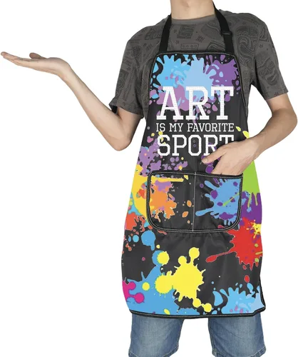 Vista 6 de VAMSI - Delantal de cocina para artistas, regalos para pintores, regalos para amantes del arte, delantal temático de arte, regalos de agradecimiento
