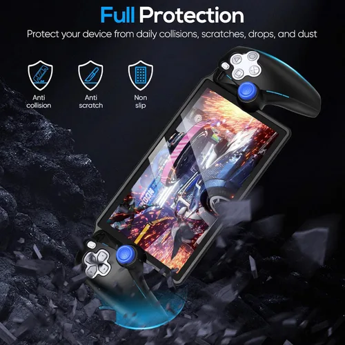 Vista 2 de FYOUNG Protective Case for Playstation Portal, Silicone Soft Grip Cover Case Protector with Full Protection and Non-Slip Thumb Grips Accessories Kit