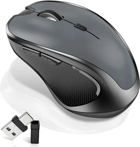 Vista 8 de Ratón para MacBook Ratón inalámbrico Bluetooth para portátil MacBook Air Mac Pro recargable silencioso PC iPad ratón óptico con Jiggler interruptor