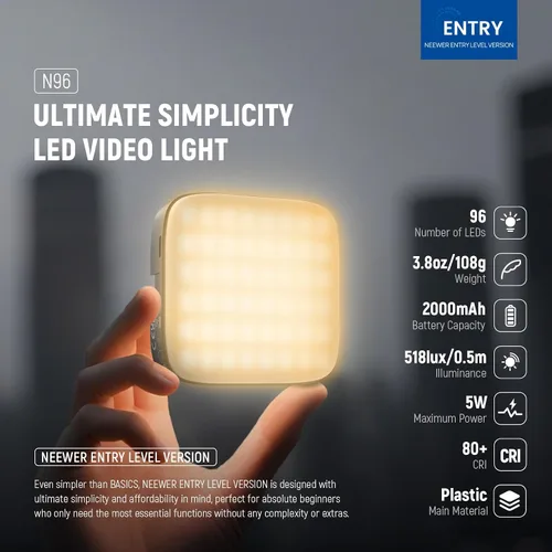 Vista 2 de NEEWER Luz magnética de la cámara LED de la versión del nivel de entrada