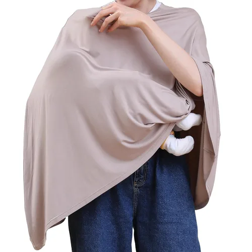 Vista 12 de Seejoy Manta de Enfermería para Lactancia Materna, Cobertura Completa 360° en Estilo Poncho, Manta de Lactancia Suave y Transpirable de Rayón