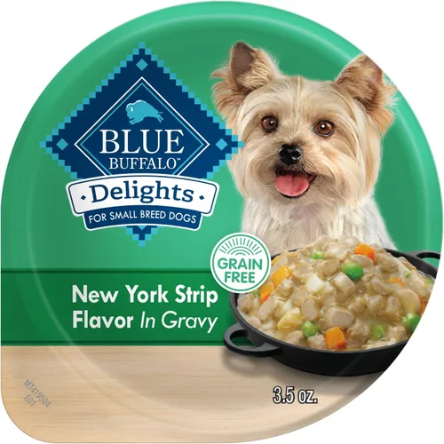 Vista 20 de Blue Buffalo Delicias Copa de alimentos de perro mojada de la raza pequeña adulta natural, sabor de pollo asado en salsa abundante 3.5-oz