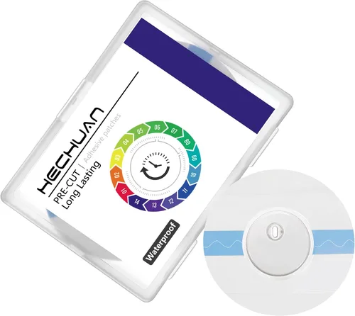 Vista 9 de Cubiertas de sensor para Libre 1/2/3 - 50 paquetes de parches adhesivos impermeables, cinta adhesiva transparente CGM de larga duración hasta 14