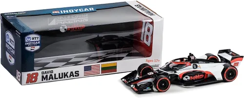Vista 3 de Dallara IndyCar # 18 David Malukas HMD Trucking Dale Coyne Racing con HMD Motorsports (configuración de campo de carretera) NTT IndyCar Series