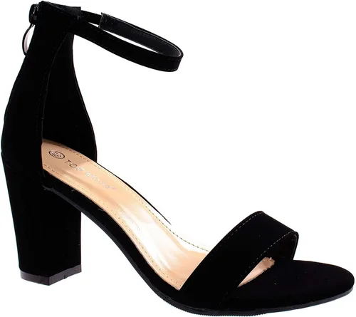 Vista 27 de TOP MODA Hannah-1 - Sandalias de tacón alto con tira en el tobillo elegantes, suela antideslizante, para boda, fiesta, baile de graduación Beige