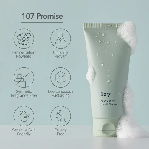 Vista 8 de 107 Limpiador de gel suave, pH bajo, limpiador sin pelar para pieles sensibles, enriquecido con ingredientes antioxidantes y calmantes, belleza