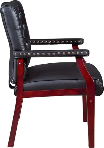 Vista 3 de Regency Silla de invitados Ivy League, color negro