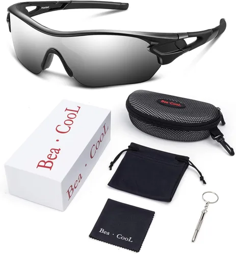 Vista 7 de Lentes de sol polarizados para hombres y mujeres jóvenes de béisbol ciclismo correr conducir pesca golf motocicletas lentes TAC UV400