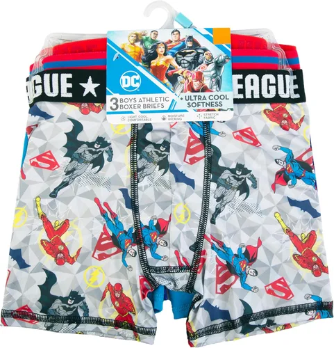 Vista 5 de DC Comics Calzoncillos bóxer de superhéroe para niño con Batman, Flash, Superman y más, tallas 4, 6, 8, 10, 12
