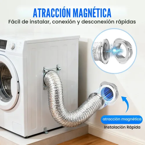 Vista 6 de DV180 Acoplamiento magnético de ventilación para secadora, kit de conector magnético de ventilación de secadora con sello hermético, incluye
