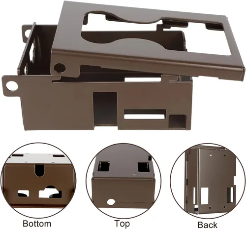 Vista 4 de Caja de seguridad para cámara de rastreo y caja protectora de metal compatible con modelo A280W W600, GardePro E6 E6P E5 E8, Meidase P60 P80 P90 S800
