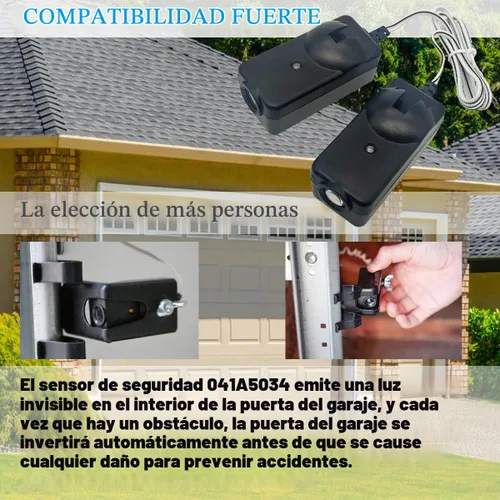 Vista 5 de Kit de Sensor de Seguridad 2025 Mejorado 41A5034 Compatible con Abridor de Puerta de Garaje Liftmaster Chamberlain Sears Craftsman Fabricado Después