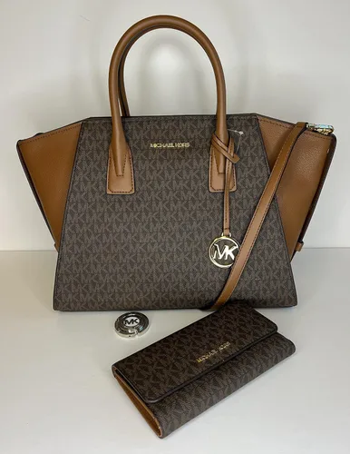 Vista 2 de Michael Kors MICHAEL Michael Kors Avril - Bolso grande con cremallera superior con gancho triple para cartera