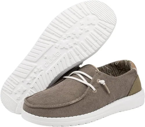Vista 189 de Hey Dude Wendy - Zapatos de mujer, mocasines sin cordones para mujer, cómodos y ligeros