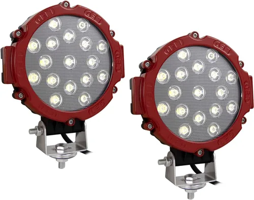 Vista 13 de Willpower 2 piezas 7 pulgadas 51 W negro punto haz redondo LED trabajo barra de luz DC 9-30 V para camión coche ATV SUV 4X4 Jeep camión lámpara