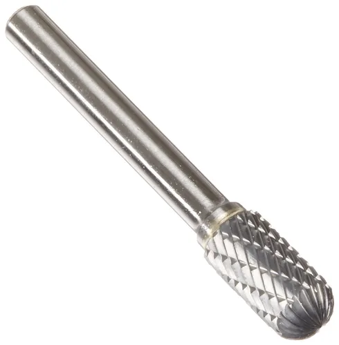 Vista 68 de Drill America SA-1 Rebaba de carburo/lima giratoria cilíndrica de doble corte para amoladora de troquel de 1/4" de diámetro x 5/8" de longitud