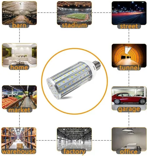Vista 7 de 80 W LED bombilla de forma maíz, 6000LM E26/E27 6000 K 85 V ~ 265 V de brillante luz para interior o gran área, garaje, granero, taller, almacén