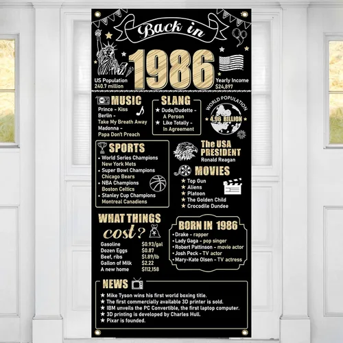 Vista 8 de Decoraciones de cumpleaños número 18 para niños y niñas, cartel de puerta de feliz cumpleaños de 18 años, suministros de fiesta, cartel de fondo
