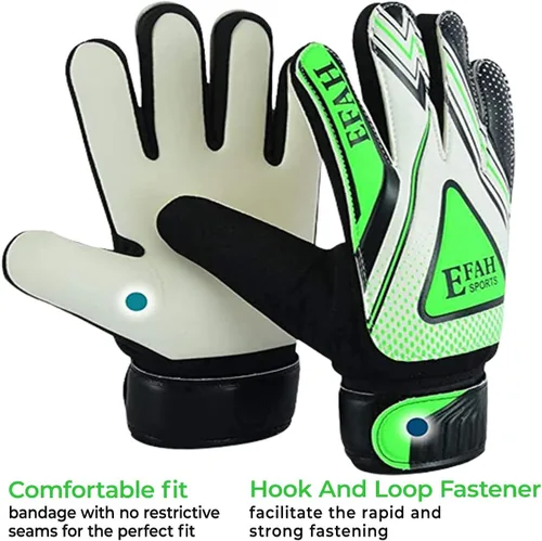 Vista 3 de Guantes de portero de fútbol para niños y jóvenes, guantes de portero de fútbol con agarres fuertes