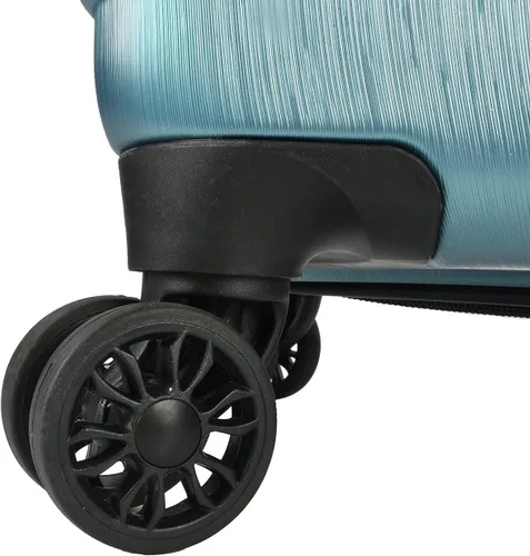 Vista 7 de U.S. Traveler Boren - Maleta de viaje de policarbonato resistente con 8 ruedas giratorias, asa de aluminio