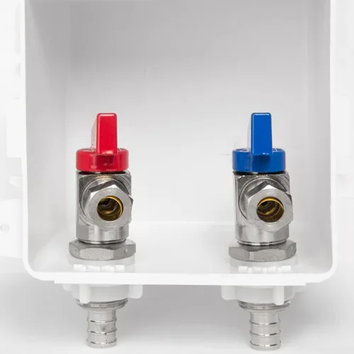 Vista 3 de EFIELD Pex Caja de salida de grifo premontada, entrada Pex de púas de 1/2 pulgada con válvula de bola de 1/4 vuelta instalada para suministro